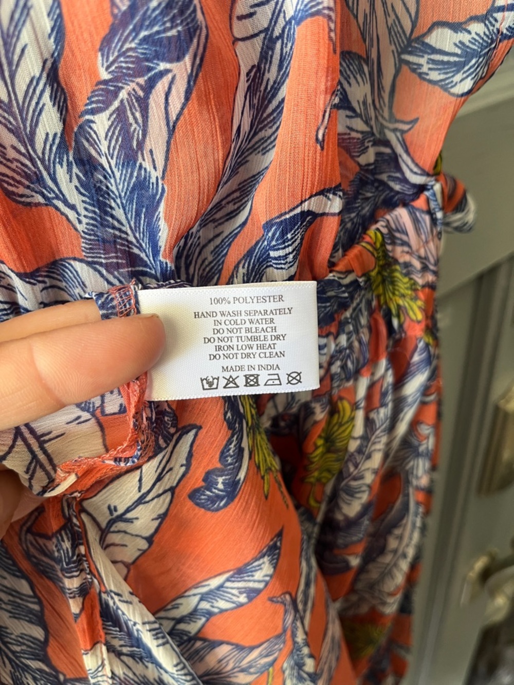 America & Beyond NEW Tropical Leaf Print Maxi Dress Coverup Women’s Sz M - Picture 12 of 12